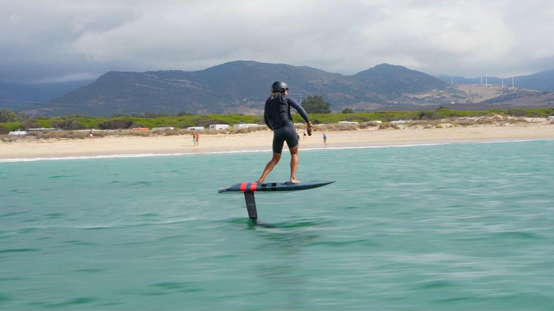 Instructor practising E-foiling