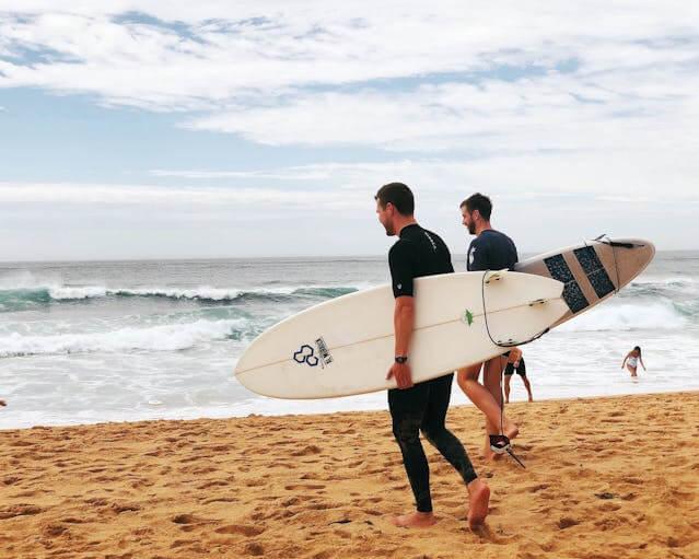 Instructor practising surf in Tarifa