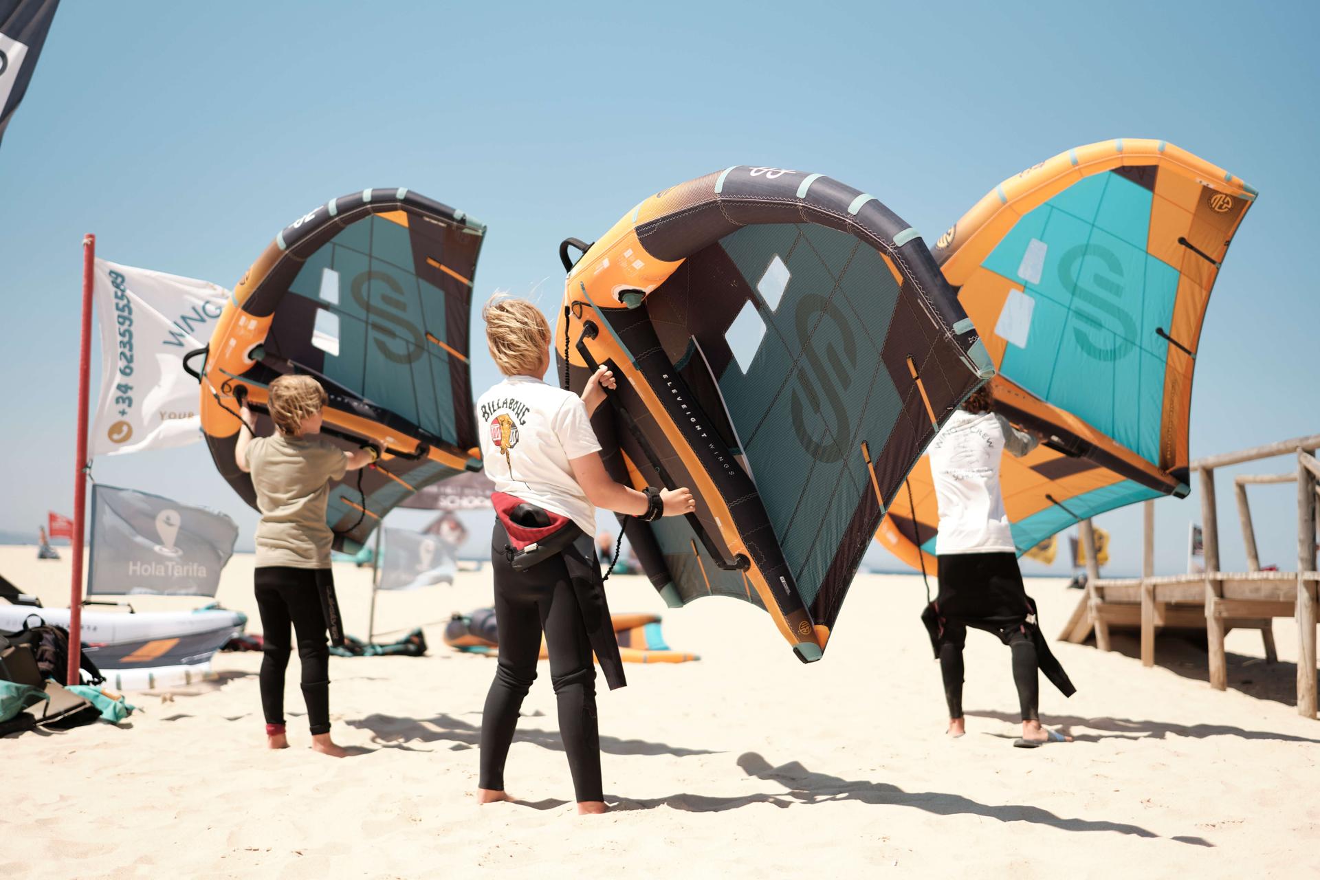 Group lesson on the beach.