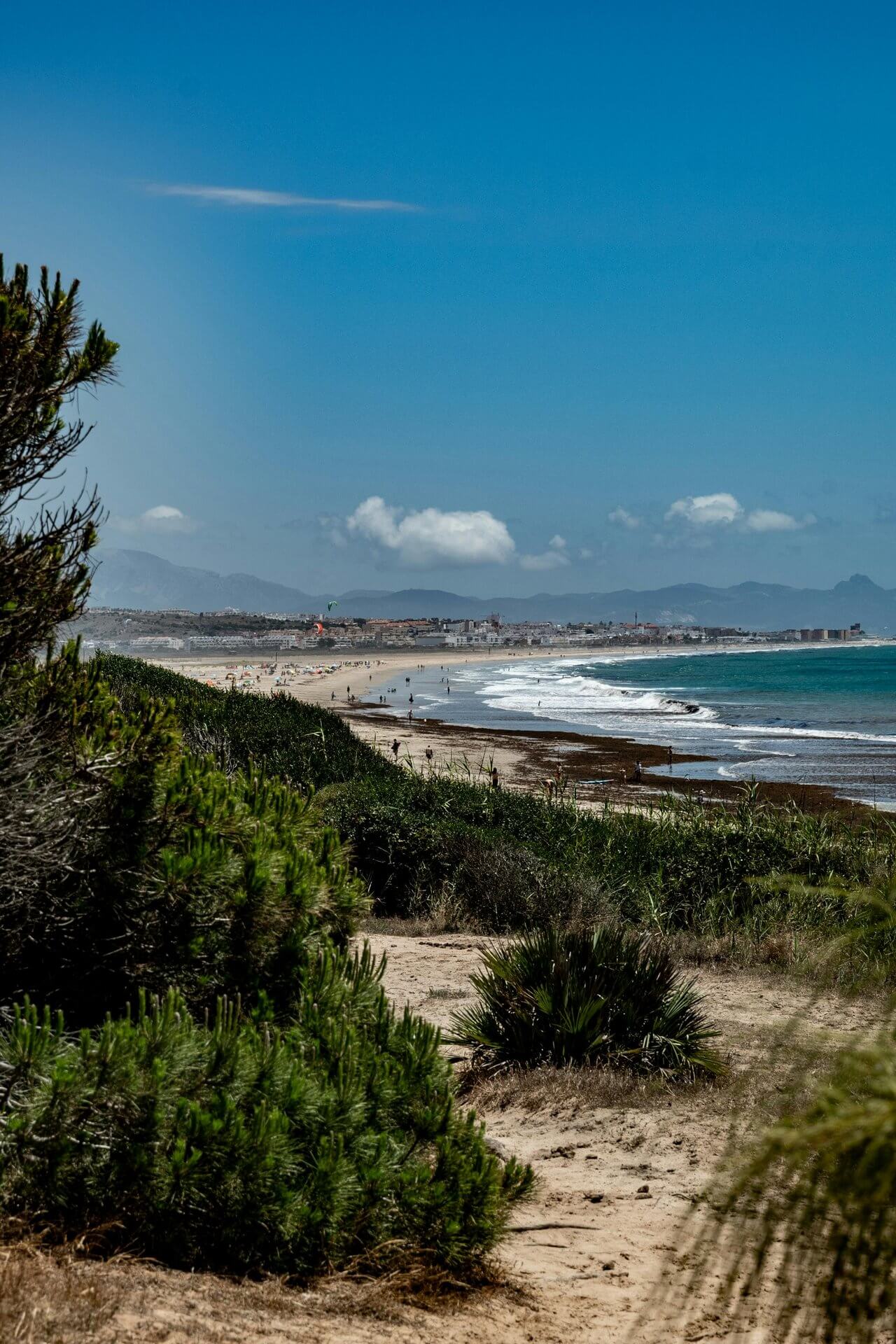 Los Lances Beach seen from the sky